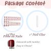 imageBABALAL 48Pcs Square Nails press on Short ampamp Press on Toenails Set Glossy Glue on Pink Fake Nails French Tip Acrylic Kit Summer False Toe Nail with Design Glossy KitANht101pink