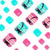 imageBABALAL 48Pcs Square Nails press on Short ampamp Press on Toenails Set Glossy Glue on Pink Fake Nails French Tip Acrylic Kit Summer False Toe Nail with Design Glossy KitANht111