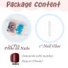 imageBABALAL 48Pcs Square Nails press on Short ampamp Press on Toenails Set Glossy Glue on Pink Fake Nails French Tip Acrylic Kit Summer False Toe Nail with Design Glossy KitANht108