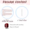 imageBABALAL 48Pcs Square Nails press on Short ampamp Press on Toenails Set Glossy Glue on Pink Fake Nails French Tip Acrylic Kit Summer False Toe Nail with Design Glossy KitANht113