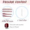 imageBABALAL 48Pcs Square Nails press on Short ampamp Press on Toenails Set Glossy Glue on Pink Fake Nails French Tip Acrylic Kit Summer False Toe Nail with Design Glossy KitANht104