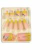 imageBABALAL 48Pcs Square Nails press on Short ampamp Press on Toenails Set Glossy Glue on Pink Fake Nails French Tip Acrylic Kit Summer False Toe Nail with Design Glossy KitANht103