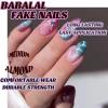 imageBABALAL Press on Nails Almond Fake Nails Medium Glue on Blue Ombre French Tip False Nails 3D Texture Flower Handmade Supplies 24Pcs Full Cover Stick on Acrylic Nails for Women GirlsBNM15