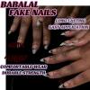 imageBABALAL Press on Nails Almond Fake Nails Medium Glue on Blue Ombre French Tip False Nails 3D Texture Flower Handmade Supplies 24Pcs Full Cover Stick on Acrylic Nails for Women GirlsBNM13polkadot