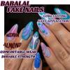 imageBABALAL Press on Nails Almond Fake Nails Medium Glue on Blue Ombre French Tip False Nails 3D Texture Flower Handmade Supplies 24Pcs Full Cover Stick on Acrylic Nails for Women GirlsBNM03