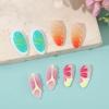 imageBABALAL Press on Nails Almond Fake Nails Medium Glue on Blue Ombre French Tip False Nails 3D Texture Flower Handmade Supplies 24Pcs Full Cover Stick on Acrylic Nails for Women GirlsBNM04