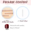 imageBABALAL Press on Nails Almond Fake Nails Medium Glue on Cheetah Print Y2k 3d Texture Cherry Handmade French Tip Acrylic False Nails 24Pcs Stiletto Full Cover Handmade Nails for Women GirlsBNP13