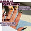 imageBABALAL Press on Nails Almond Fake Nails Medium Glue on Cheetah Print Y2k 3d Texture Cherry Handmade French Tip Acrylic False Nails 24Pcs Stiletto Full Cover Handmade Nails for Women GirlsBNP08