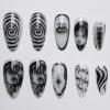 imageBABALAL Press on Nails Almond Fake Nails Medium Glue on Cheetah Print Y2k 3d Texture Cherry Handmade French Tip Acrylic False Nails 24Pcs Stiletto Full Cover Handmade Nails for Women GirlsBNP04