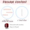 imageBABALAL Press on Nails Almond Fake Nails Medium Glue on Cheetah Print Y2k 3d Texture Cherry Handmade French Tip Acrylic False Nails 24Pcs Stiletto Full Cover Handmade Nails for Women GirlsBNP14