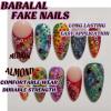 imageBABALAL Press on Nails Almond Fake Nails Medium Glue on Cheetah Print Y2k 3d Texture Cherry Handmade French Tip Acrylic False Nails 24Pcs Stiletto Full Cover Handmade Nails for Women GirlsBNP10