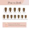 imageBABALAL Press on Nails Almond Fake Nails Medium Glue on Cheetah Print Y2k 3d Texture Cherry Handmade French Tip Acrylic False Nails 24Pcs Stiletto Full Cover Handmade Nails for Women GirlsBNP02