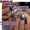 imageBABALAL Press on Nails Almond Fake Nails Medium Glue on Cheetah Print Y2k 3d Texture Cherry Handmade French Tip Acrylic False Nails 24Pcs Stiletto Full Cover Handmade Nails for Women GirlsBNP04