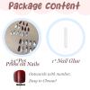 imageBABALAL Press on Nails Almond Fake Nails Medium Glue on Cheetah Print Y2k 3d Texture Cherry Handmade French Tip Acrylic False Nails 24Pcs Stiletto Full Cover Handmade Nails for Women GirlsBNP06