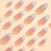 imageBABALAL Press on Nails Almond Fake Nails Medium Glue on Cheetah Print Y2k 3d Texture Cherry Handmade French Tip Acrylic False Nails 24Pcs Stiletto Full Cover Handmade Nails for Women GirlsBNP13