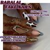 imageBABALAL Press on Nails Almond Fake Nails Medium Glue on Cheetah Print Y2k 3d Texture Cherry Handmade French Tip Acrylic False Nails 24Pcs Stiletto Full Cover Handmade Nails for Women GirlsBNP01