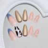 imageBABALAL Press on Nails Almond Fake Nails Medium Glue on Cheetah Print Y2k 3d Texture Cherry Handmade French Tip Acrylic False Nails 24Pcs Stiletto Full Cover Handmade Nails for Women GirlsBNP01