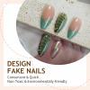 imageBABALAL Press on Nails Almond Fake Nails Medium Glue on Cheetah Print Y2k 3d Texture Cherry Handmade French Tip Acrylic False Nails 24Pcs Stiletto Full Cover Handmade Nails for Women GirlsBNP02