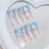imageBABALAL Press on Nails Medium Coffin Fake Nails Black Gothic Glue ons Cute Heart Anime Charm Design Acrylic Nails 24Pcs Luxury Bling Ballerina Manicure DIY Goth False Nails for Women GirlsBNL12