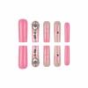 imageBABALAL Press on Nails Medium Coffin Fake Nails Black Gothic Glue ons Cute Heart Anime Charm Design Acrylic Nails 24Pcs Luxury Bling Ballerina Manicure DIY Goth False Nails for Women GirlsBNL07pink