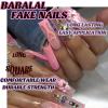 imageBABALAL Press on Nails Medium Coffin Fake Nails Black Gothic Glue ons Cute Heart Anime Charm Design Acrylic Nails 24Pcs Luxury Bling Ballerina Manicure DIY Goth False Nails for Women GirlsBNL07pink