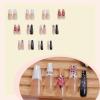 imageBABALAL Press on Nails Medium Coffin Fake Nails Black Gothic Glue ons Cute Heart Anime Charm Design Acrylic Nails 24Pcs Luxury Bling Ballerina Manicure DIY Goth False Nails for Women GirlsBNL02
