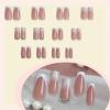 imageBABALAL Press on Nails Medium Coffin Fake Nails Black Gothic Glue ons Cute Heart Anime Charm Design Acrylic Nails 24Pcs Luxury Bling Ballerina Manicure DIY Goth False Nails for Women GirlsBNL14