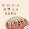imageBABALAL Press on Nails Medium Coffin Fake Nails Black Gothic Glue ons Cute Heart Anime Charm Design Acrylic Nails 24Pcs Luxury Bling Ballerina Manicure DIY Goth False Nails for Women GirlsBNL07white