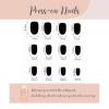 imageBABALAL Press on Nails Short Square Fake Nails Supplies Black Glue ons Flower Acrylic Nails 24Pcs Squoval Manicure Full Cover Nails for Women Girls Artificial NailsBNI15star