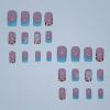 imageBABALAL Press on Nails Short Square Fake Nails Supplies Black Glue ons Flower Acrylic Nails 24Pcs Squoval Manicure Full Cover Nails for Women Girls Artificial NailsBNI09