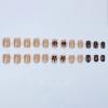 imageBABALAL Press on Nails Short Square Fake Nails Supplies Black Glue ons Flower Acrylic Nails 24Pcs Squoval Manicure Full Cover Nails for Women Girls Artificial NailsBNI06