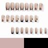 imageBABALAL Press on Nails Short Square Fake Nails Supplies Black Glue ons Flower Acrylic Nails 24Pcs Squoval Manicure Full Cover Nails for Women Girls Artificial NailsBNI13