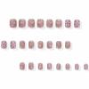 imageBABALAL Press on Nails Short Square Fake Nails Supplies Black Glue ons Flower Acrylic Nails 24Pcs Squoval Manicure Full Cover Nails for Women Girls Artificial NailsBNJ17