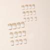 imageBABALAL Press on Nails Short Square Fake Nails Supplies Black Glue ons Flower Acrylic Nails 24Pcs Squoval Manicure Full Cover Nails for Women Girls Artificial NailsBNI07