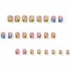 imageBABALAL Press on Nails Short Square Fake Nails Supplies Black Glue ons Flower Acrylic Nails 24Pcs Squoval Manicure Full Cover Nails for Women Girls Artificial NailsBNI18