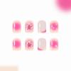 imageBABALAL Press on Nails Short Square Fake Nails Supplies Black Glue ons Flower Acrylic Nails 24Pcs Squoval Manicure Full Cover Nails for Women Girls Artificial NailsBNI05