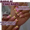 imageBABALAL Press on Nails Short Square Fake Nails Supplies Black Glue ons Flower Acrylic Nails 24Pcs Squoval Manicure Full Cover Nails for Women Girls Artificial NailsBNI02