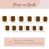 imageBABALAL Press on Nails Short Square Fake Nails Supplies Black Glue ons Flower Acrylic Nails 24Pcs Squoval Manicure Full Cover Nails for Women Girls Artificial NailsBNI21gold