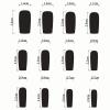 imageBABALAL Press on Nails Short Square Fake Nails Supplies Black Glue ons Flower Acrylic Nails 24Pcs Squoval Manicure Full Cover Nails for Women Girls Artificial NailsBNI13