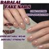 imageBABALAL Press on Nails Short Square Fake Nails Supplies Black Glue ons Flower Acrylic Nails 24Pcs Squoval Manicure Full Cover Nails for Women Girls Artificial NailsBNI03