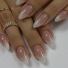 imageBABALAL Press on Nails Almond Fake Nails Medium Glue on Cheetah Print Y2k 3d Texture Cherry Handmade French Tip Acrylic False Nails 24Pcs Stiletto Full Cover Handmade Nails for Women GirlsBNP13