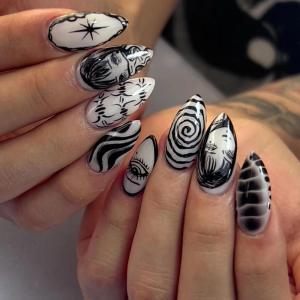 imageBABALAL Press on Nails Almond Fake Nails Medium Glue on Cheetah Print Y2k 3d Texture Cherry Handmade French Tip Acrylic False Nails 24Pcs Stiletto Full Cover Handmade Nails for Women GirlsBNP04