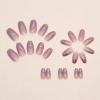 imageBABALAL Fall Press on Nails Medium Square Fake Nails Brown Leaf Glue on Nails Green Glossy Manicure Squoval 24Pcs Acrylic Nails for Women and GirlsBfnq101