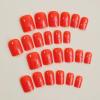 imageBABALAL Fall Press on Nails Medium Square Fake Nails Brown Leaf Glue on Nails Green Glossy Manicure Squoval 24Pcs Acrylic Nails for Women and GirlsBfnq114