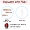 imageBABALAL Fall Press on Nails Medium Square Fake Nails Brown Leaf Glue on Nails Green Glossy Manicure Squoval 24Pcs Acrylic Nails for Women and GirlsBfnq119