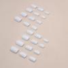 imageBABALAL Fall Press on Nails Medium Square Fake Nails Brown Leaf Glue on Nails Green Glossy Manicure Squoval 24Pcs Acrylic Nails for Women and GirlsBfnq112