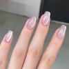 imageBABALAL Fall Press on Nails Medium Square Fake Nails Brown Leaf Glue on Nails Green Glossy Manicure Squoval 24Pcs Acrylic Nails for Women and GirlsBfnq104