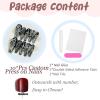 imageBABALAL Handmade Press on Nails Long Coffin XL Reusable Fake Nails Blue Black Goth with Rose ampamp Sliver 3D Ghost Devil Art Luxury Acrylic French Tip With Gothic Y2k Design Custom Nails 10Pcs MBNCU102xs