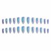 imageBABALAL Press on Nails Almond Fake Nails Medium Glue ons Brown Flower Design Fall Acrylic False Nails 24Pcs Glossy Stiletto Fall Supplies Full Cover Artificial Nails for Women GirlsBNKA18