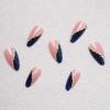 imageBABALAL Press on Nails Almond Fake Nails Medium Glue ons Brown Flower Design Fall Acrylic False Nails 24Pcs Glossy Stiletto Fall Supplies Full Cover Artificial Nails for Women GirlsBNKA16
